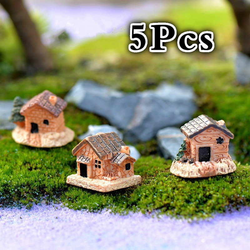 5Pcs Mini Doll House Stone Hou - Home Decor Za ulasan dan harga