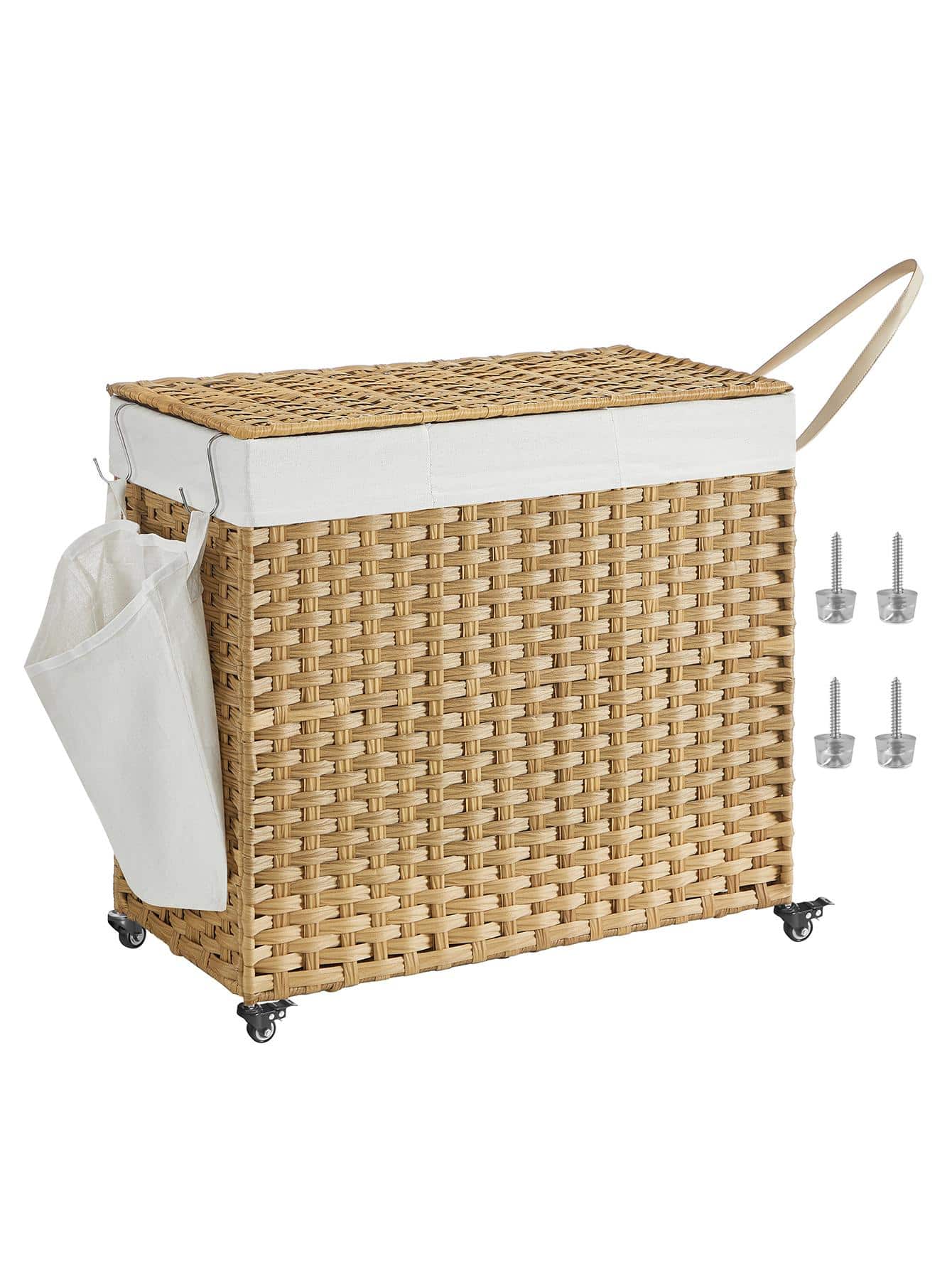 Laundry Hamper With Lid, 42.3  - Rattan Plant Basket ulasan dan harga