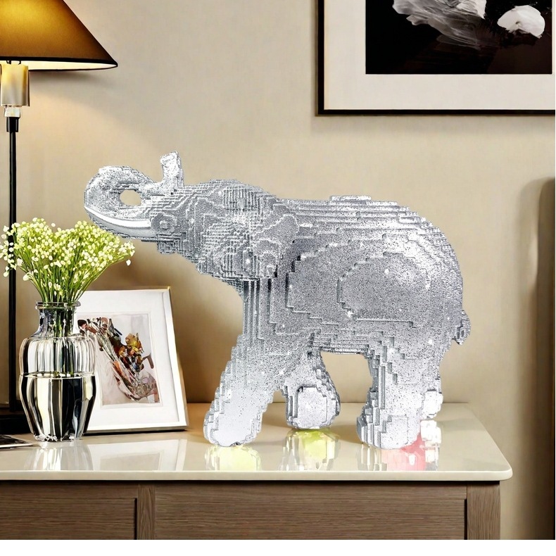 Resin Elephant Statue Realisti - Home Decor Theme ulasan dan harga