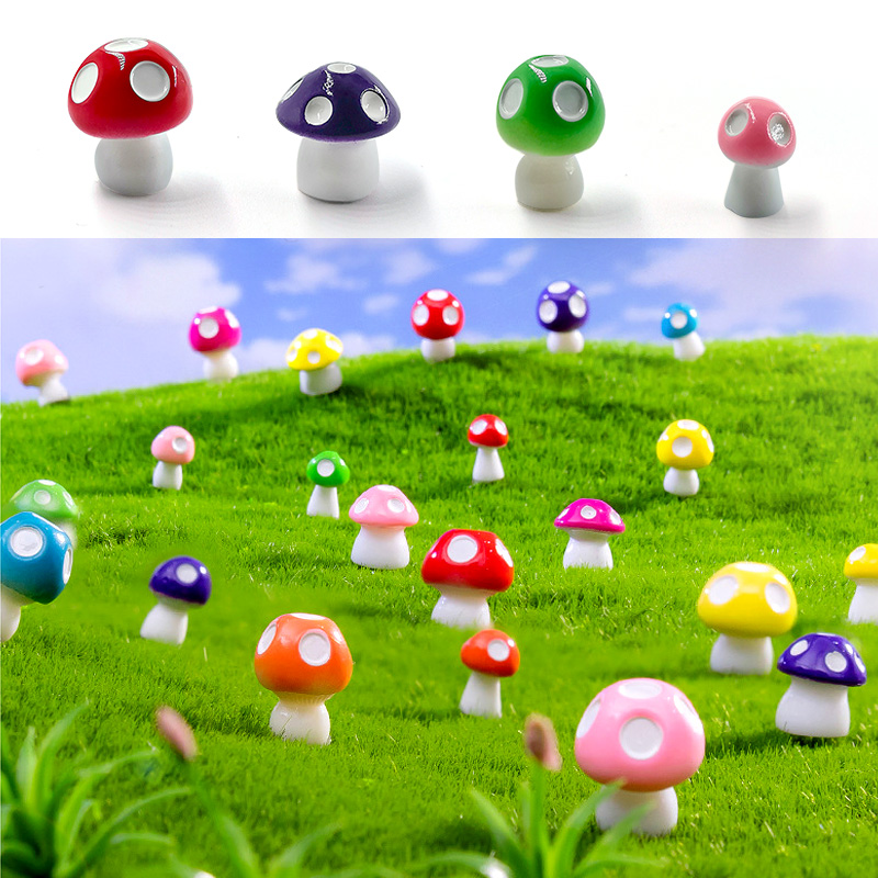 20pcs Mini Mushroom Resin Figu - Home Decor Za ulasan dan harga