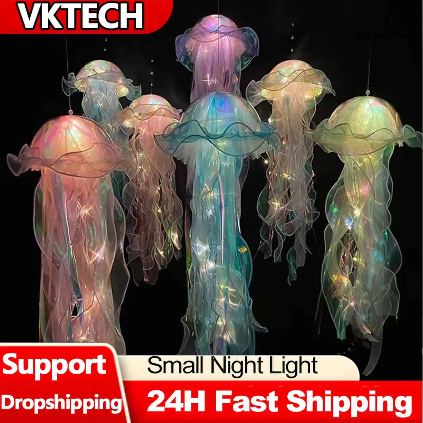 Jellyfish Lamp Portable Flower - Home Decor Y2K ulasan dan harga