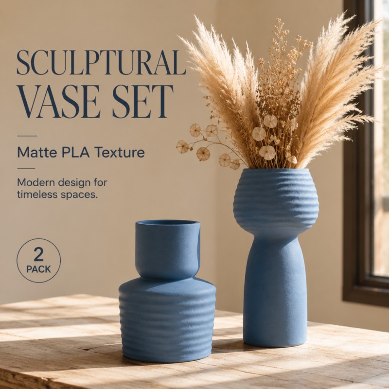2Pcs Rough Wavy Textured Blue  - Pampas Grass Decor ulasan dan harga